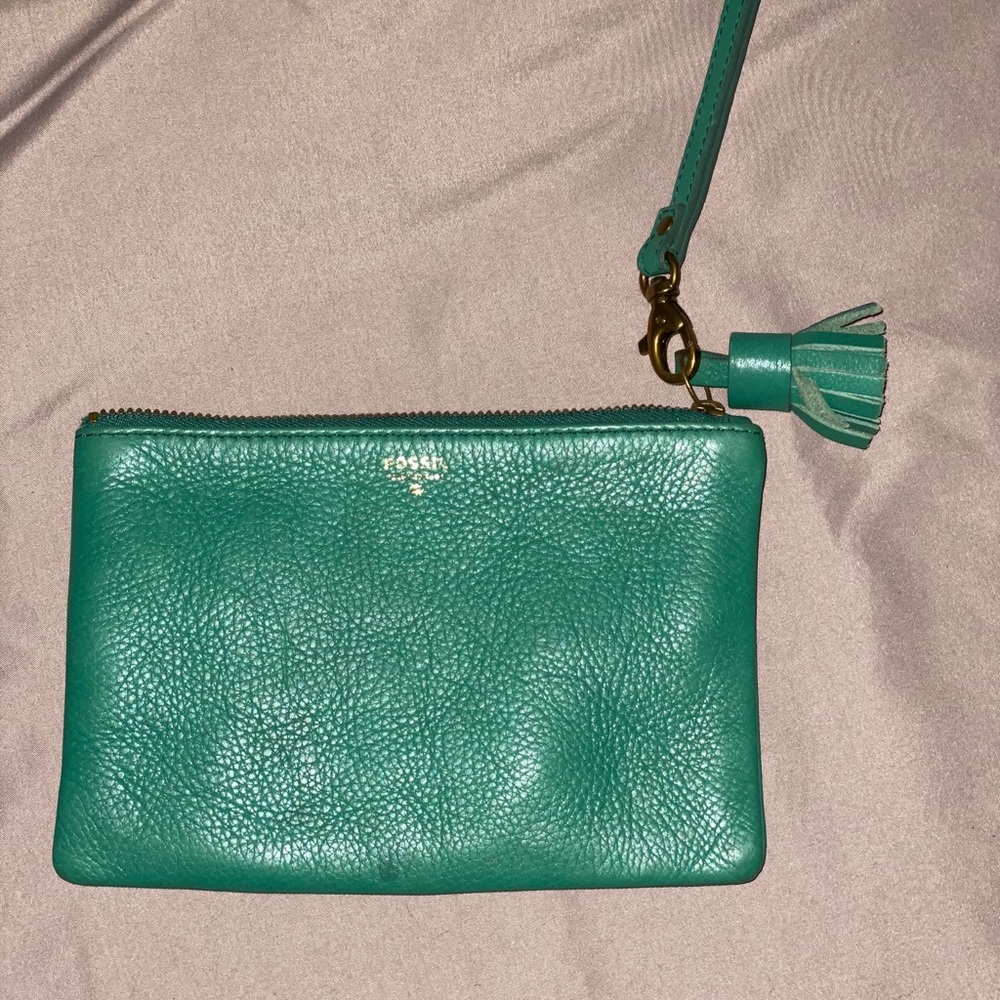 Green Fossil Wristlet